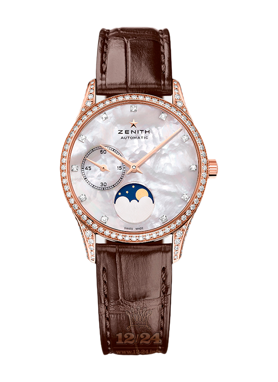 Zenith Elite Watch 22.2312.692/81.C713 33 mm Pink gold Case White Dial