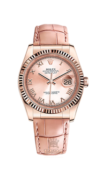Rolex Datejust Watch 116135-0069 36 mm Pink gold Case Pink Dial