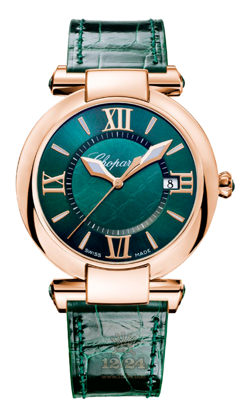 Chopard Imperiale Watch 384221-5013 36 mm Pink gold Case Green Dial