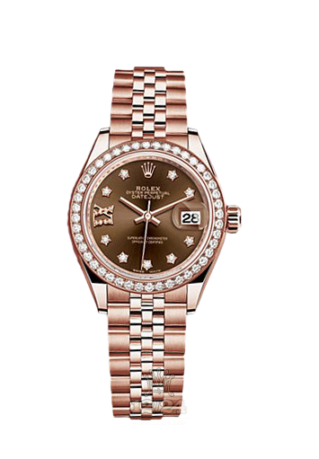 Rolex Datejust Watch 279135rbr-0002 28 mm Pink gold Case Brown (chocolate) Dial