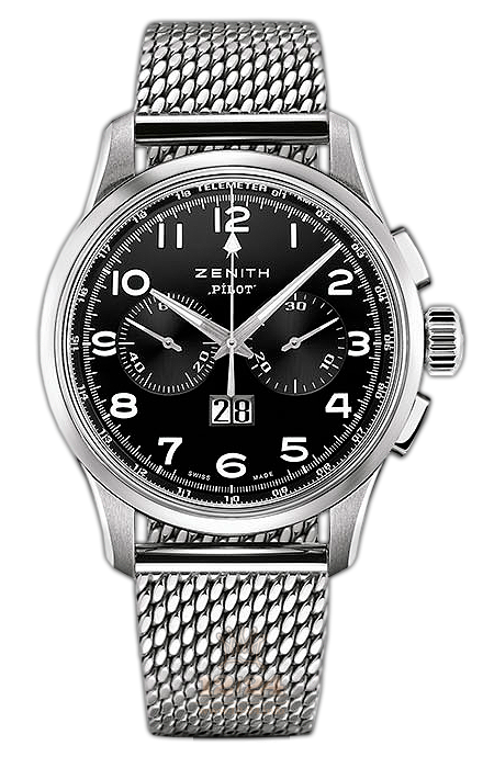 Zenith El Primero Watch 03.2410.4010/21.M2410 42 mm Stainless steel Case Black Dial