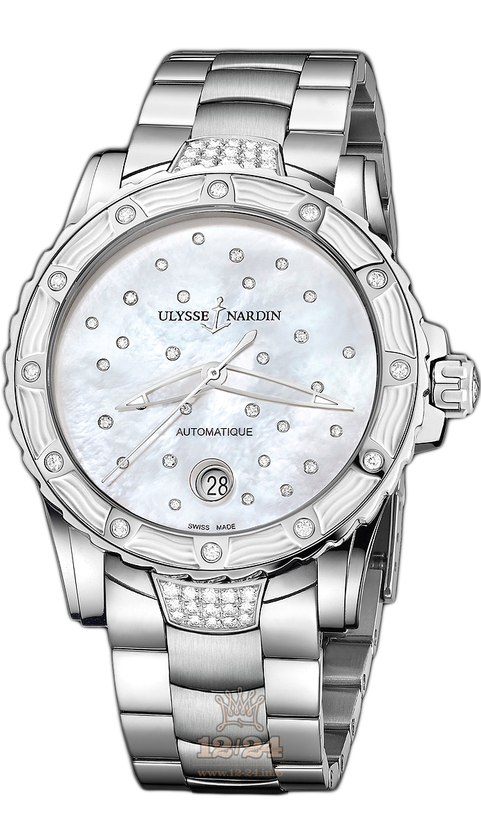 Ulysse Nardin Marine Watch 8153-180E-7C/20 40 mm Stainless steel Case White Dial