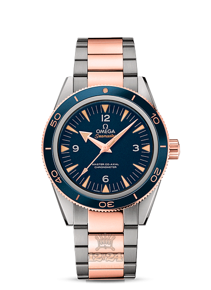 Omega Seamaster 300 Watch 233.60.41.21.03.001 41 mm Pink gold Titanium Case Dark blue Dial