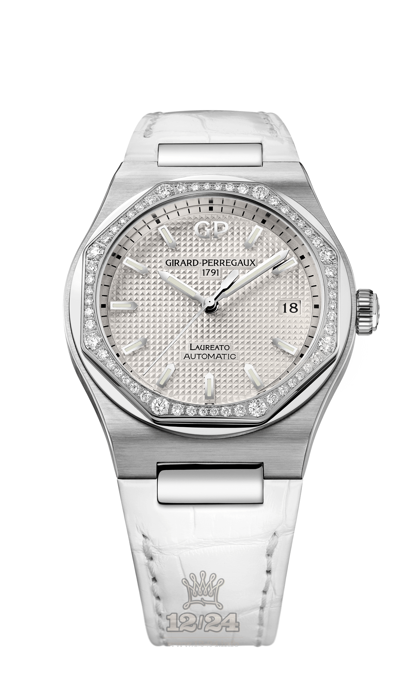 Girard Perregaux Laureato Watch 81005D11A131-BB6A Stainless steel Case Silver Dial