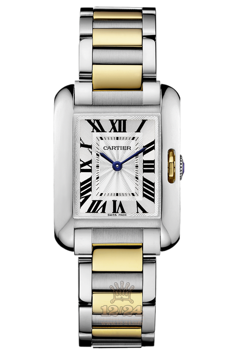 Cartier Tank Watch W5310046 30 mm Steel / Yellow gold Case Silver Dial