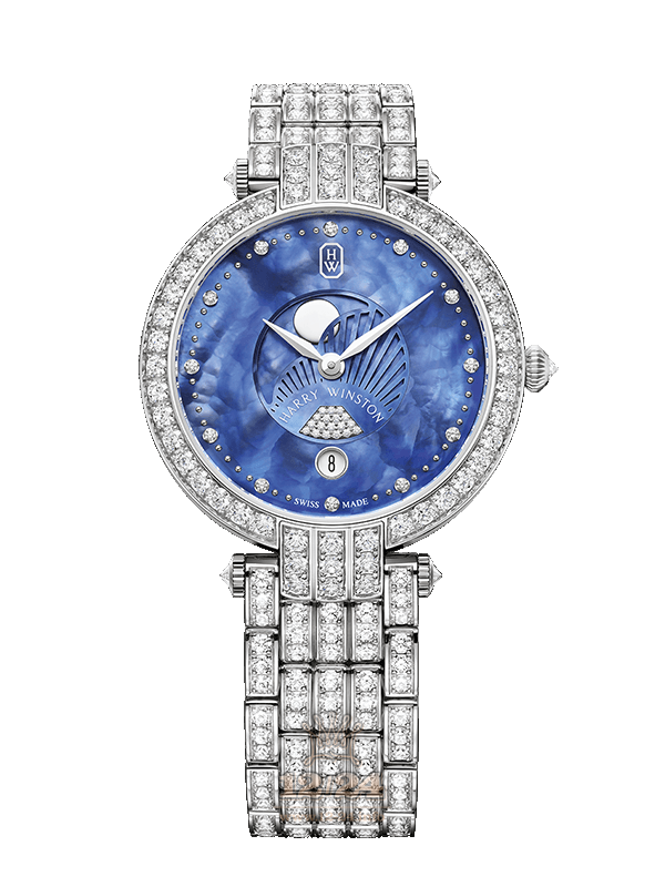 Harry Winston The Premier Collection Watch PRNQMP36WW006 36 mm White gold Case Dark blue Dial