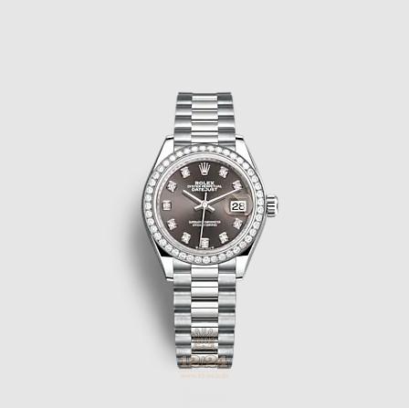Rolex Lady-Datejust Watch 279139rbr-0011 28 mm White gold Case Gray Dial