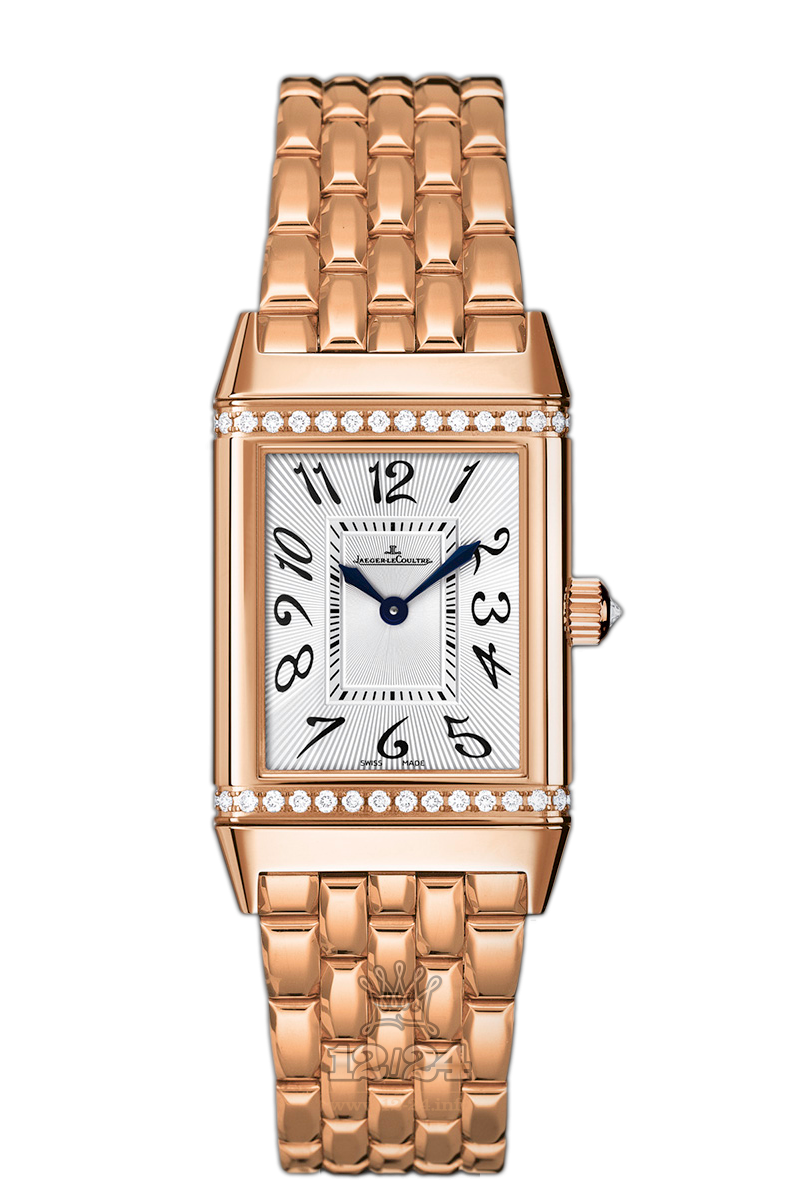 Jaeger-LeCoultre Reverso Watch 2562102 38 mm Pink gold Case White Silver Dial