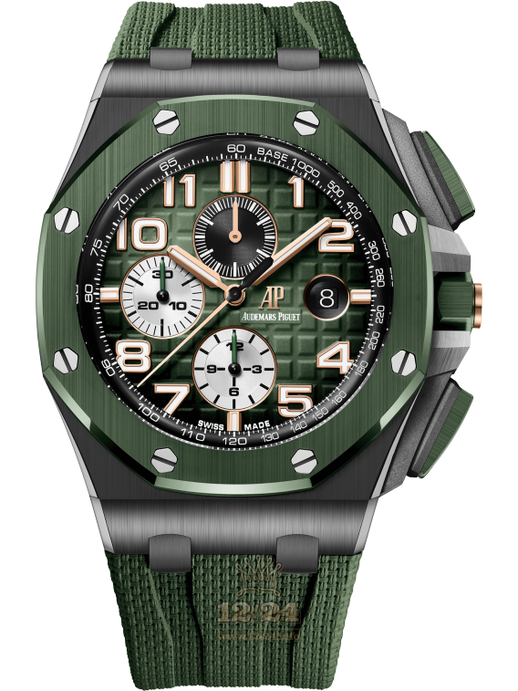 Audemars Piguet Royal Oak Offshore Watch 26405CE.OO.A056CA.01 44 mm Ceramics Case Green Dial