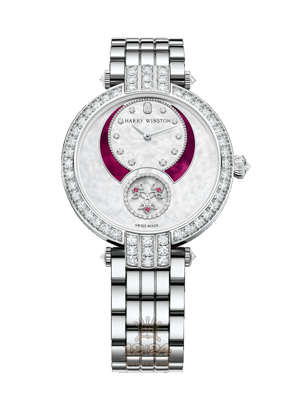 Harry Winston The Premier Collection Watch PRNASS36WW002 36 mm White gold Case White Red Dial