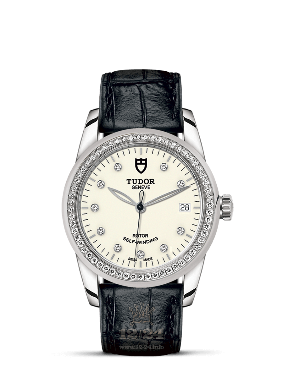 Tudor Glamour Watch M55020-0108 36 mm Stainless steel Case White Dial
