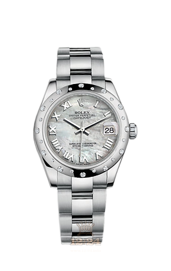 Rolex Lady-Datejust Watch 178344-0027 31 mm Steel / White gold Case White Dial