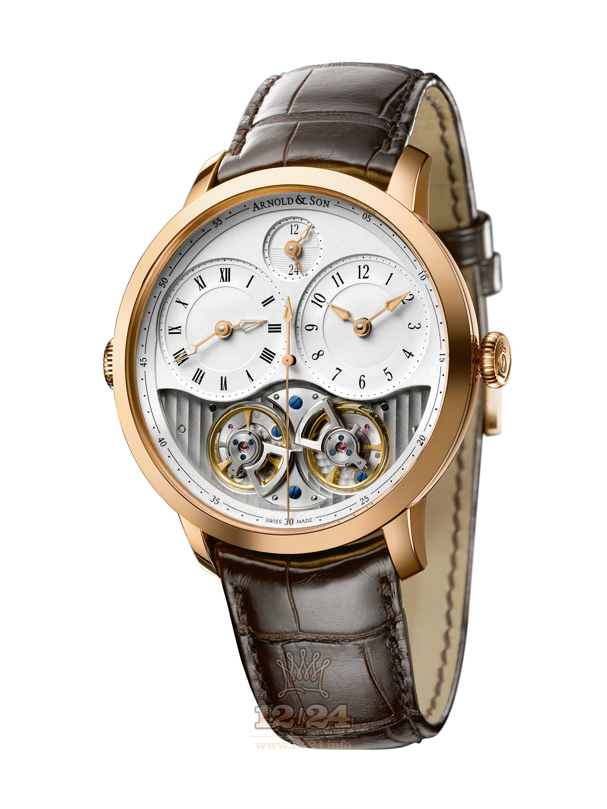 Arnold Son Instrument Collection Watch 1DGAP.W01A.C120P 44 mm Pink gold Case White Silver Dial