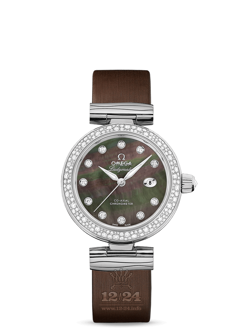 Omega Ladymatic Watch 425.37.34.20.57.004 34 mm Stainless steel Ceramics Case Black Dial