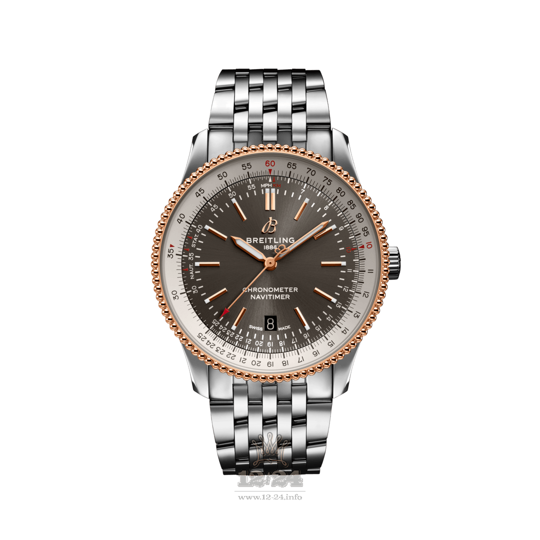 Breitling Navitimer Watch U17326211M1A1 41 mm Stainless steel Red gold Case Gray Dial