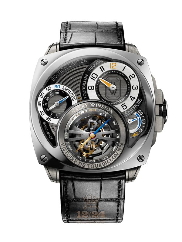 Harry Winston Histoire de Tourbillon Watch HCOMTT47WZ001 47 mm White gold Case Black Dial