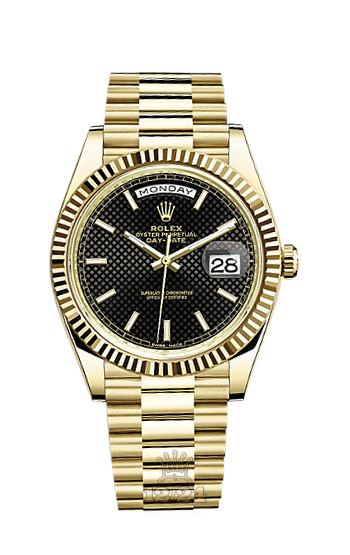 Rolex Day-Date Watch 228238-0007 40 mm Yellow gold Case Black Dial