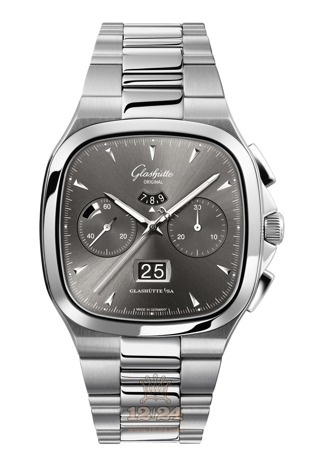 Glashutte Vintage Watch 1-37-02-01-02-70 40 mm Stainless steel Case Gray Dial