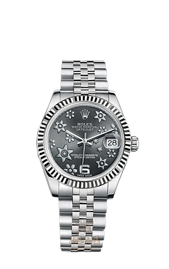Rolex Datejust Watch 178274-0092 31 mm Steel / White gold Case Gray Dial