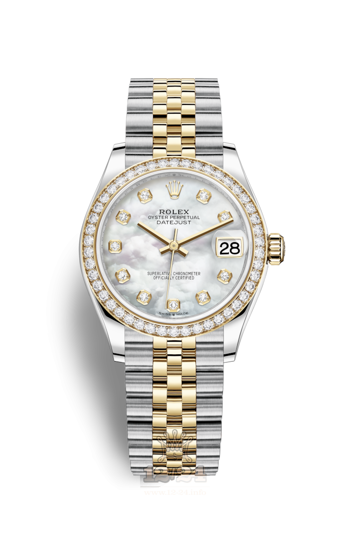 Rolex Datejust Watch 278383rbr-0028 31 mm Stainless steel Yellow gold Case White Dial