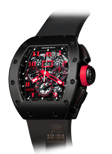 Richard Mille Men's Collection Watch RM 011 Marcus Titane DLC 50 mm Titanium Case
