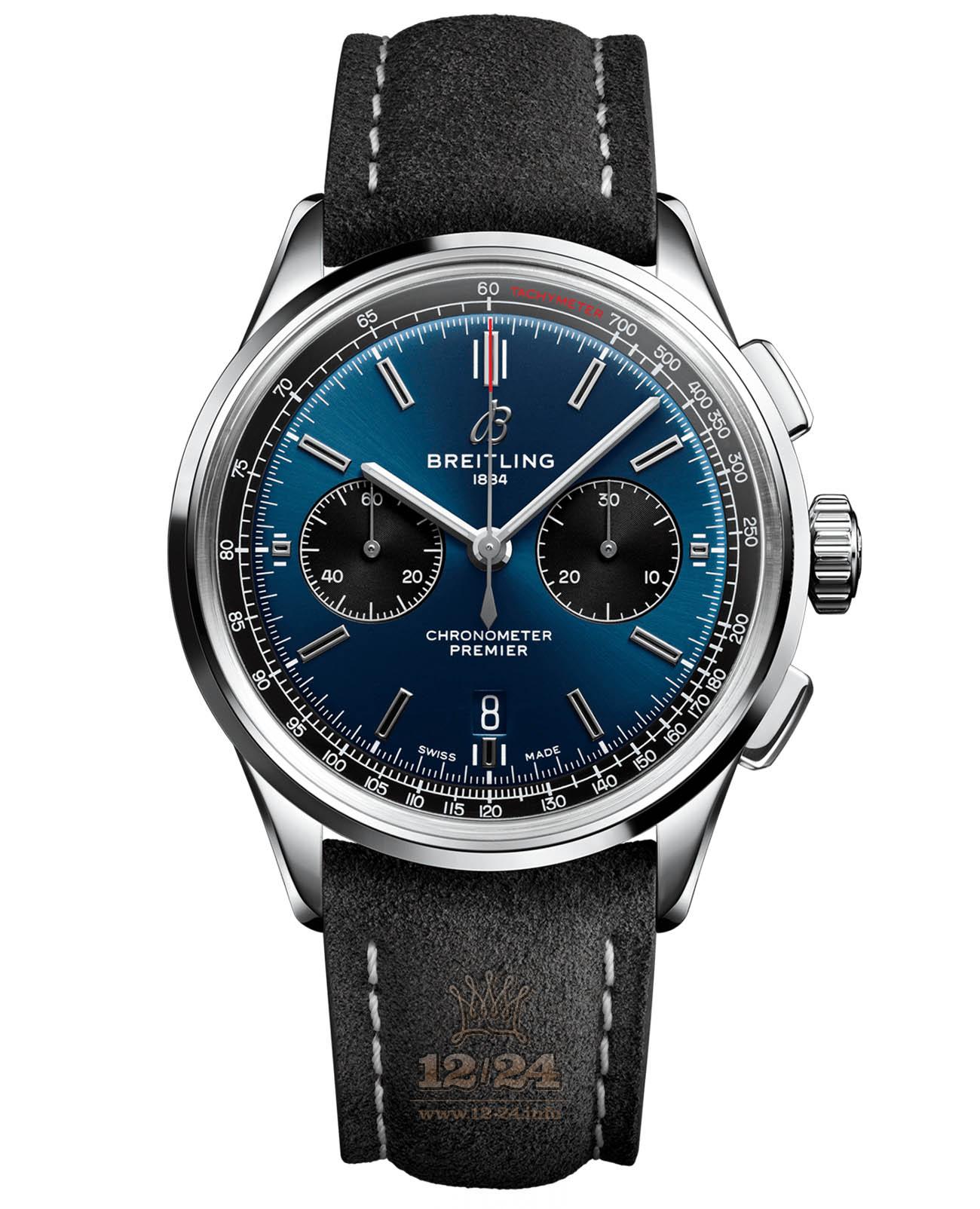 Breitling Premier Watch AB0118221C1X3 42 mm Stainless steel Case Dark blue Dial