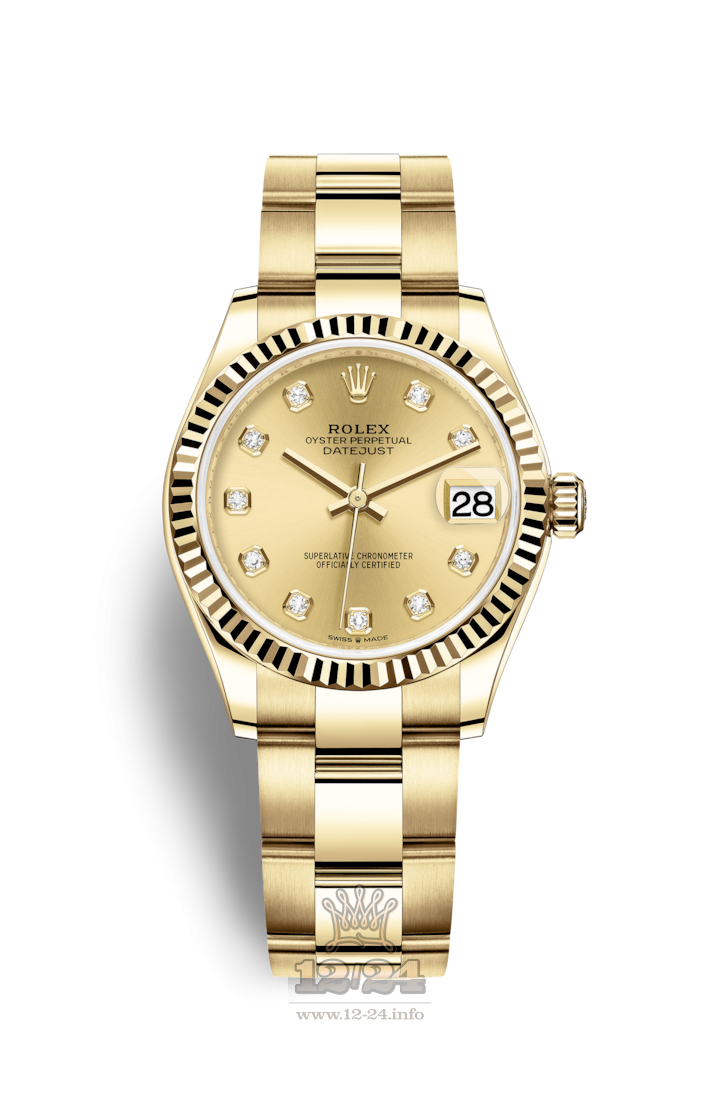 Rolex Datejust Watch 278278-0016 31 mm Yellow gold Case Golden Dial