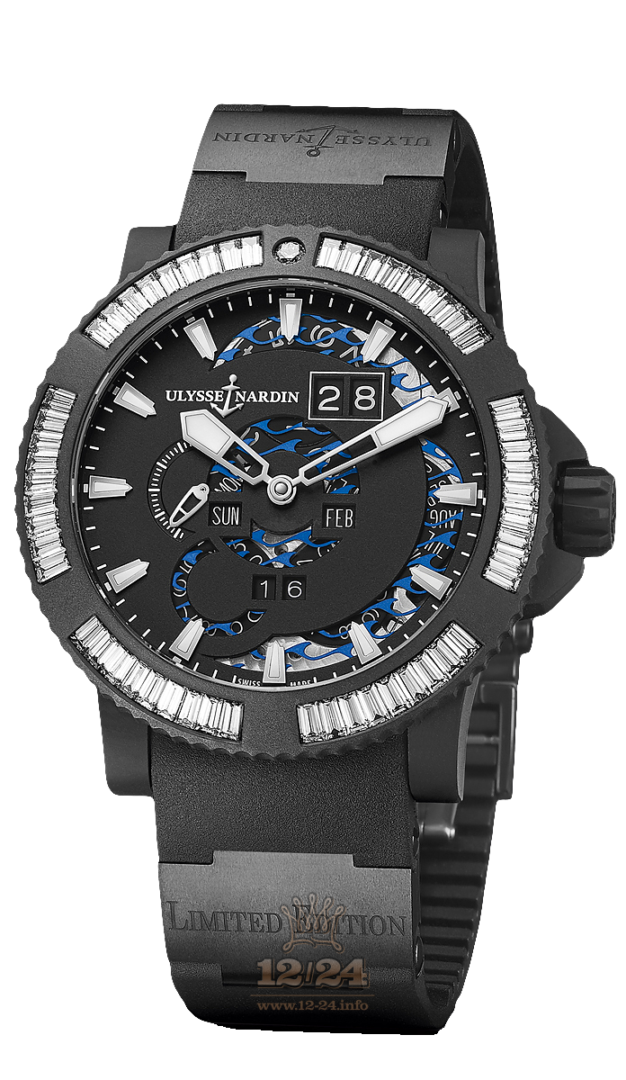 Ulysse Nardin Marine Watch 333-92B0-3C/923 46 mm Stainless steel Case Black Dial