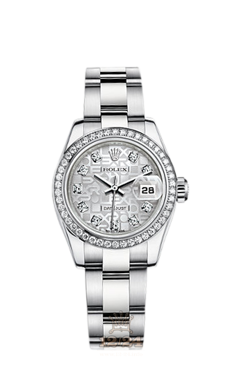 Rolex Lady-Datejust Watch 179384-0003 26 mm Steel / White gold Case Silver Dial