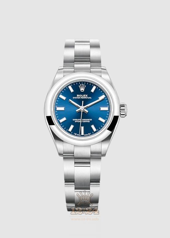 Rolex Oyster Perpetual Watch 276200-0003 28 mm Stainless steel Case Dark blue Dial