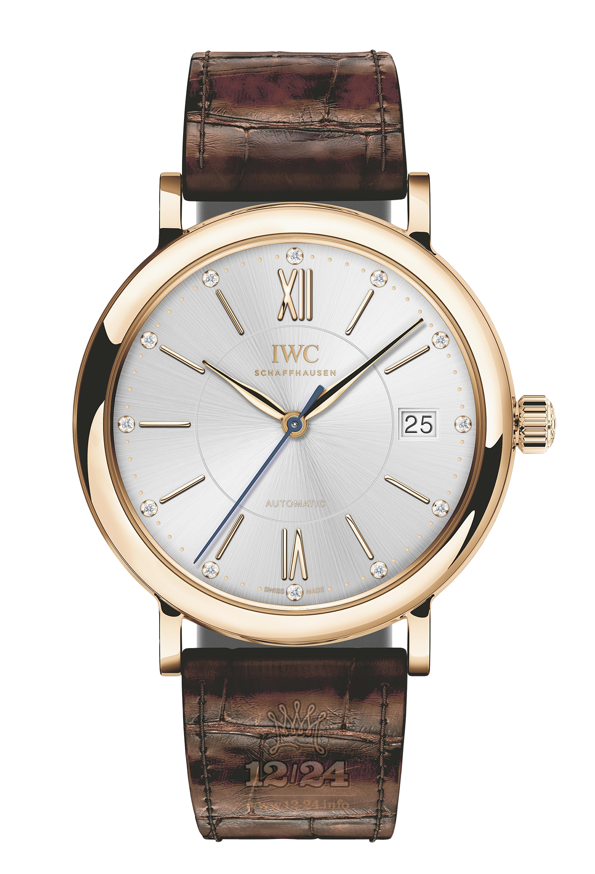 IWC Portofino Watch IW458116 37 mm Pink gold Case Gray Dial