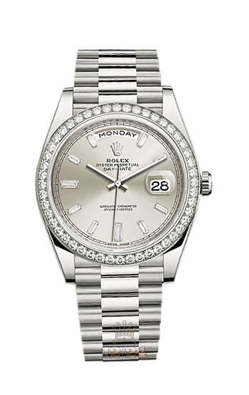 Rolex Day-Date Watch 228349rbr-0001 40 mm White gold Case Silver Dial