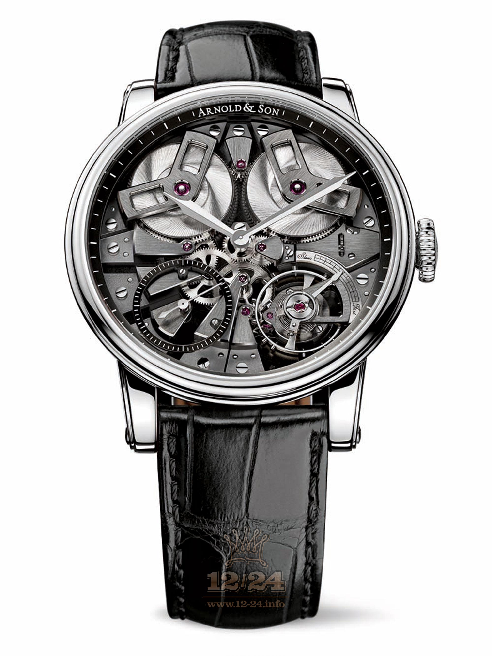 Arnold Son Royal Collection Watch 1TBAS.B01A.C113S Stainless steel Case Black Dial
