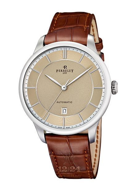Perrelet First Class Watch A1073/6 42 mm Stainless steel Case Golden Dial