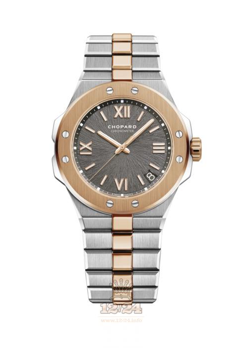 Chopard Alpine Eagle Watch 298600-6001 41 mm Stainless steel Pink gold Case Gray Dial