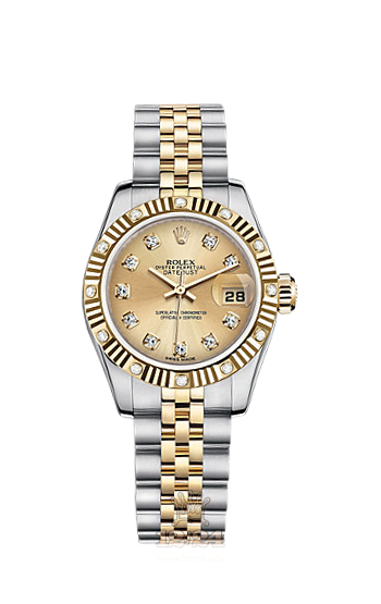 Rolex Lady-Datejust Watch 179313-0036 26 mm Steel / Yellow gold Case Golden Dial