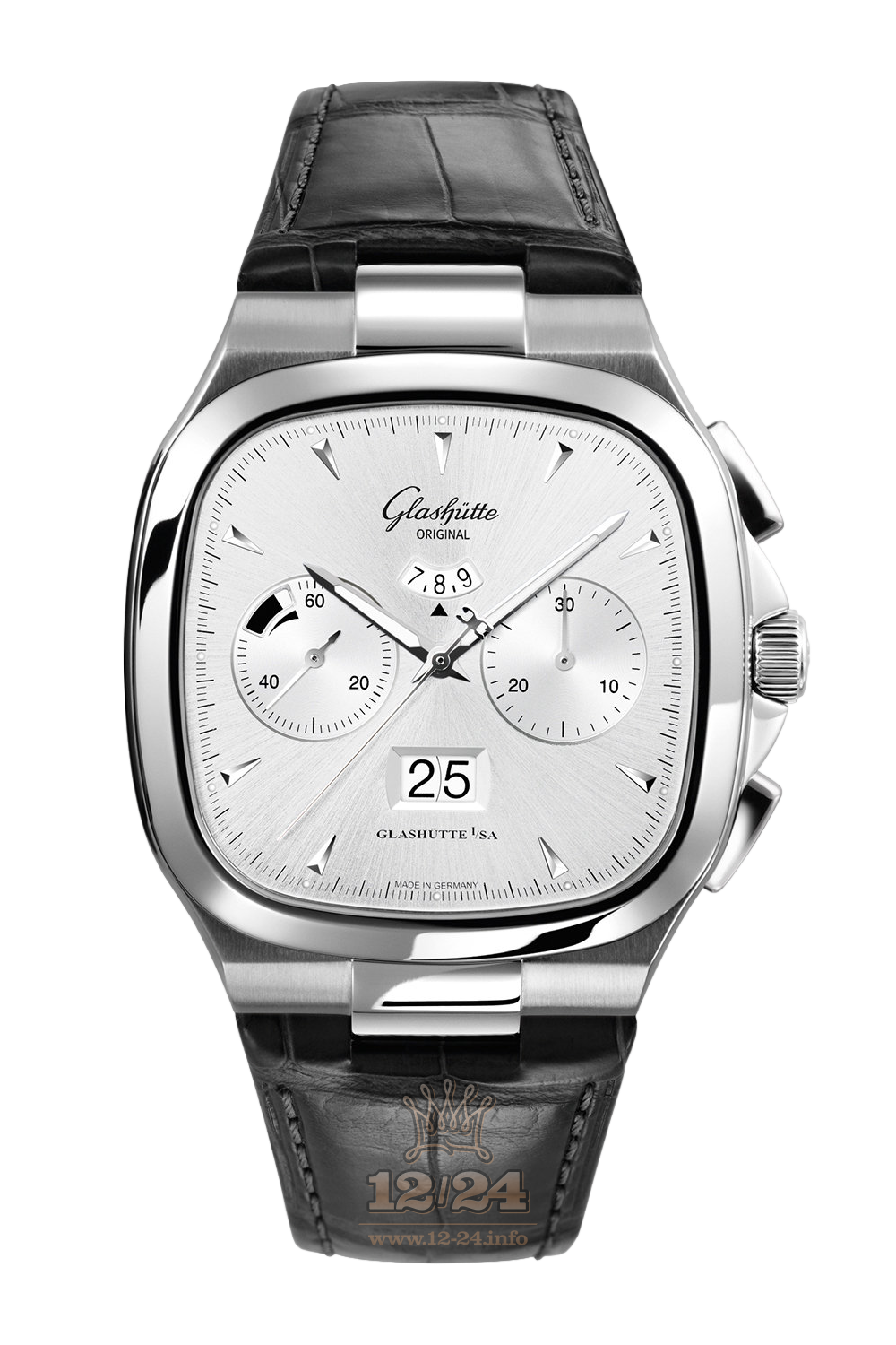 Glashutte Vintage Watch 1-37-02-02-02-50 40 mm Stainless steel Case Silver Dial