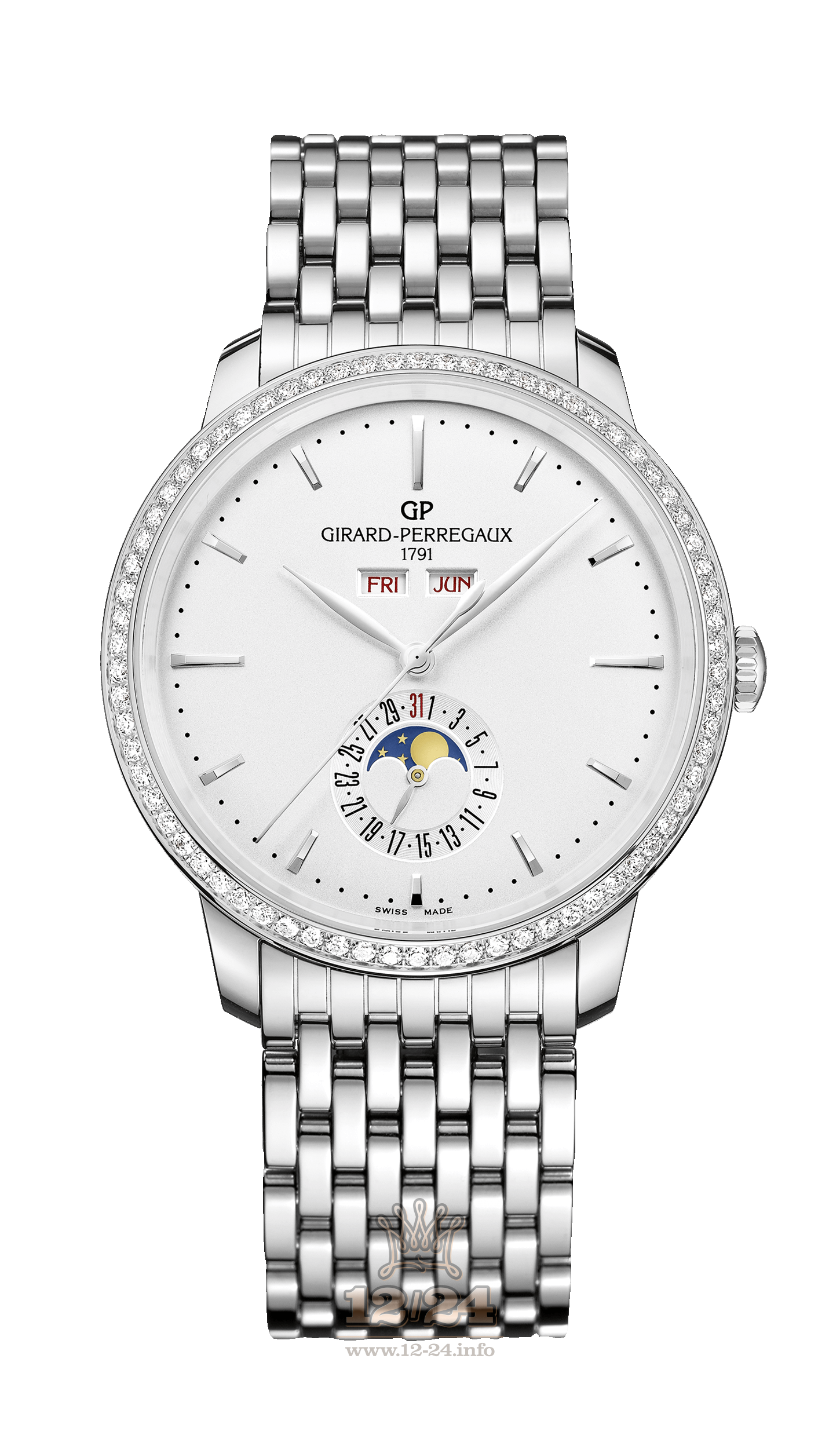 Girard Perregaux 1966 Watch 49535D11A131-11A Stainless steel Case Silver Dial