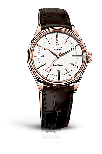 Rolex Cellini Time Watch 50505-0010 39 mm Pink gold Case White Dial