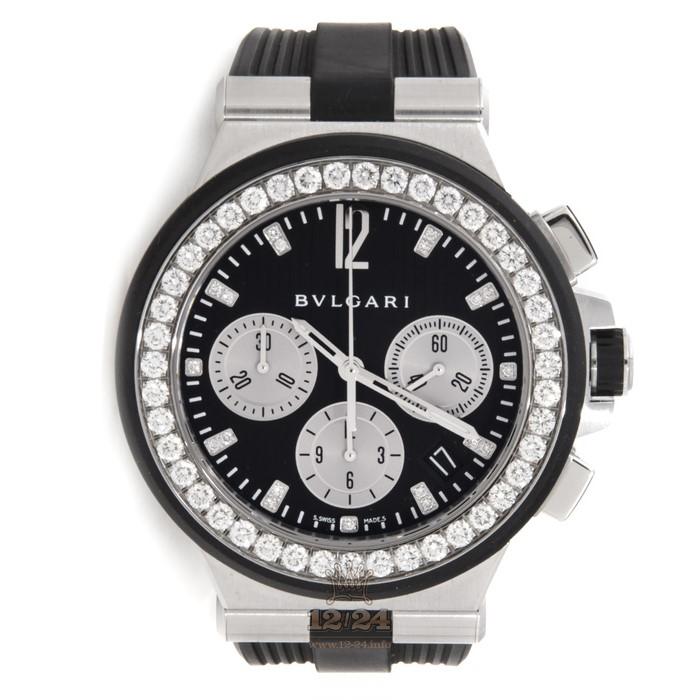 Bvlgari Diagono Watch 101756 DG40BSDVDCH/8 40 mm Stainless steel Case Black Dial