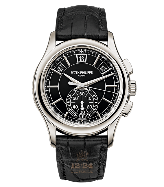 Patek Philippe Complications Watch 5905P-010 42 mm Platinum Case Black Dial