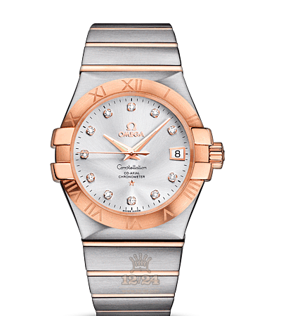 Omega Constellation Watch 123.20.35.20.52.001 35 mm Steel / Pink gold Case Silver Dial