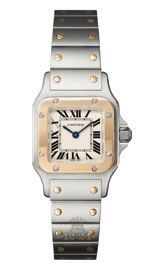 Cartier Santos de Cartier Watch W20012C4 35 mm Steel / Yellow gold Case Silver Dial