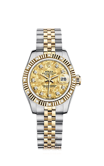Rolex Lady-Datejust Watch 179313-0099 26 mm Steel / Yellow gold Case Golden Dial