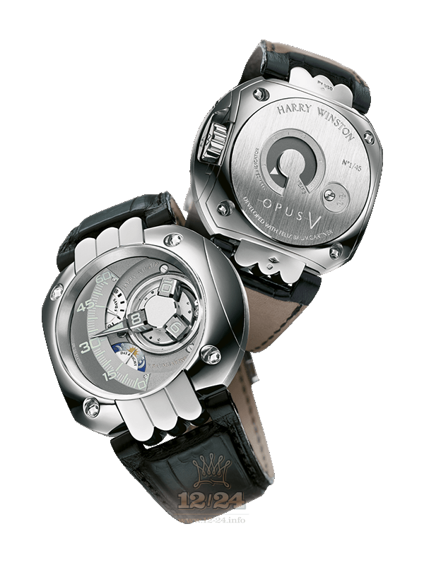 Harry Winston Opus Series Watch OPUMHM50PP001 50 mm Platinum Case Silver Dial