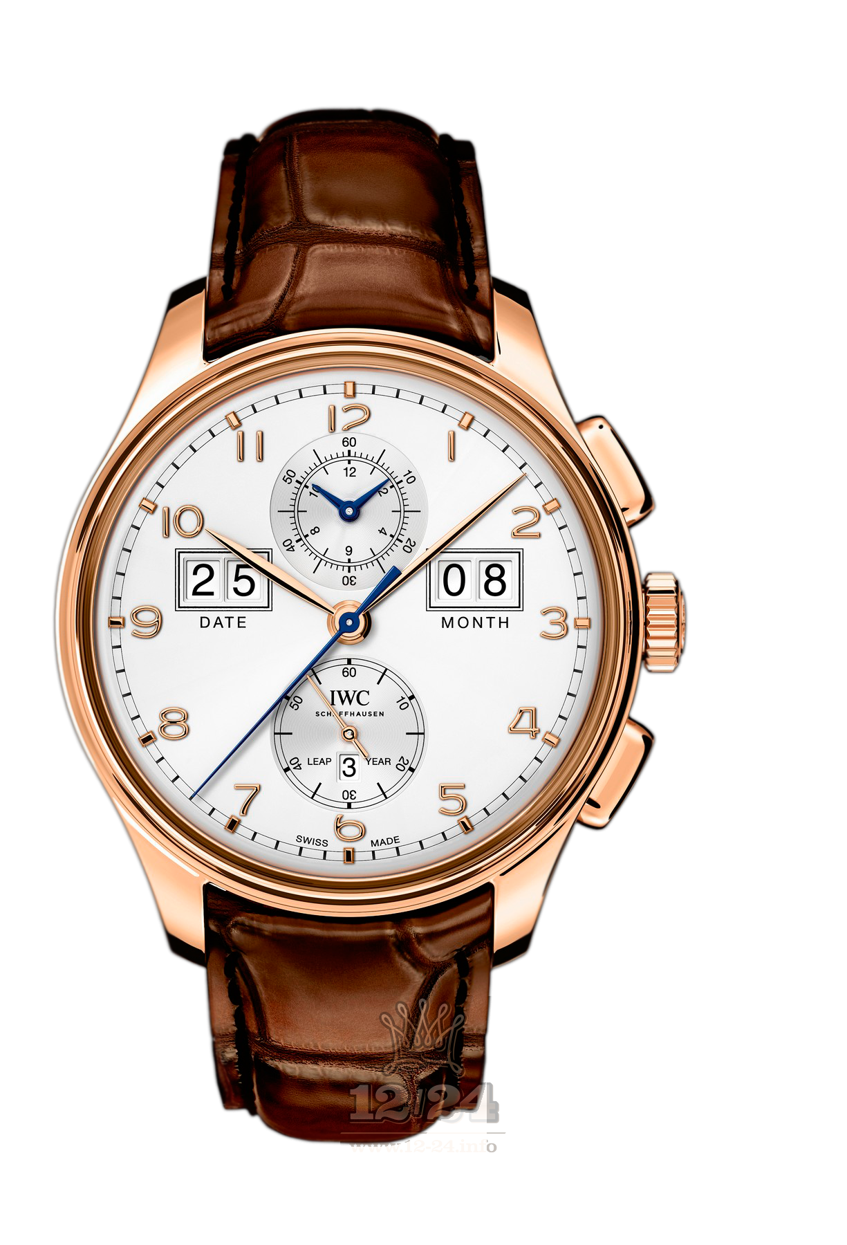 IWC Portugieser Watch IW397203 45 mm Pink gold Case Silver Dial