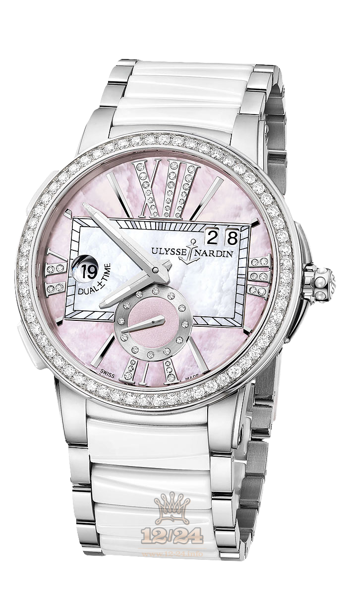 Ulysse Nardin Executive Watch 243-10B-7/397 40 mm Stainless steel Case Pink Dial