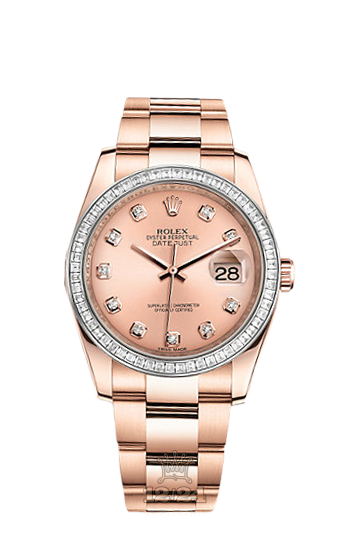 Rolex Datejust Watch 116285bbr-0004 36 mm Pink gold Case Pink Dial