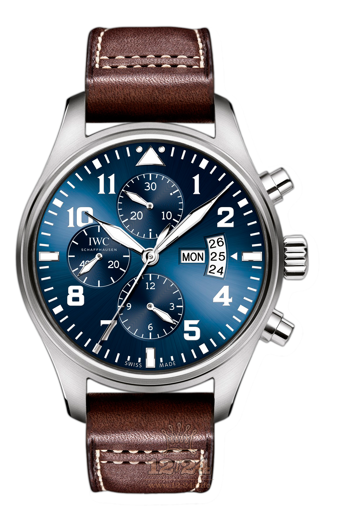IWC Pilot s Watches Watch IW377706 43 mm Stainless steel Case Dark blue Dial