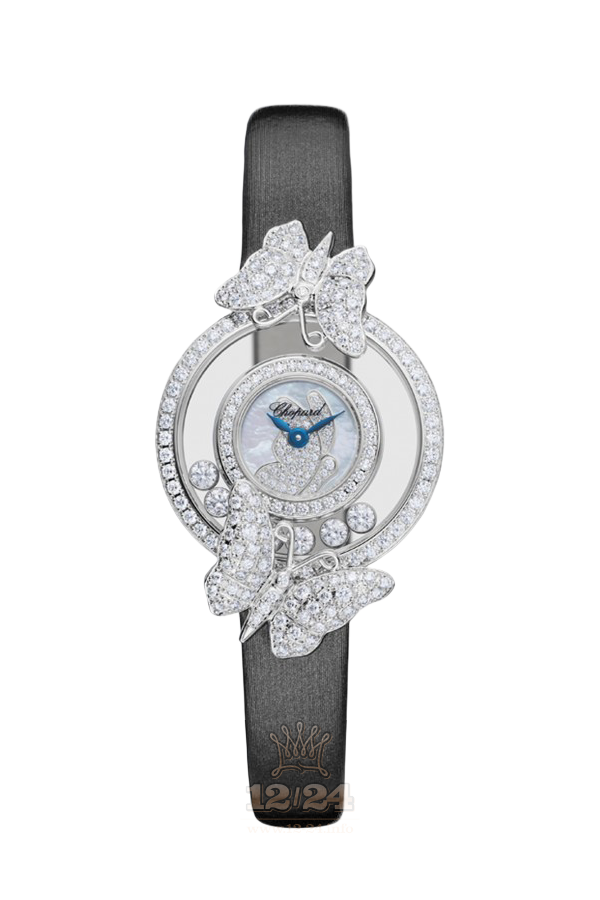 Chopard Happy Diamonds Watch 204444-1001 26 mm White gold Case Silver Dial